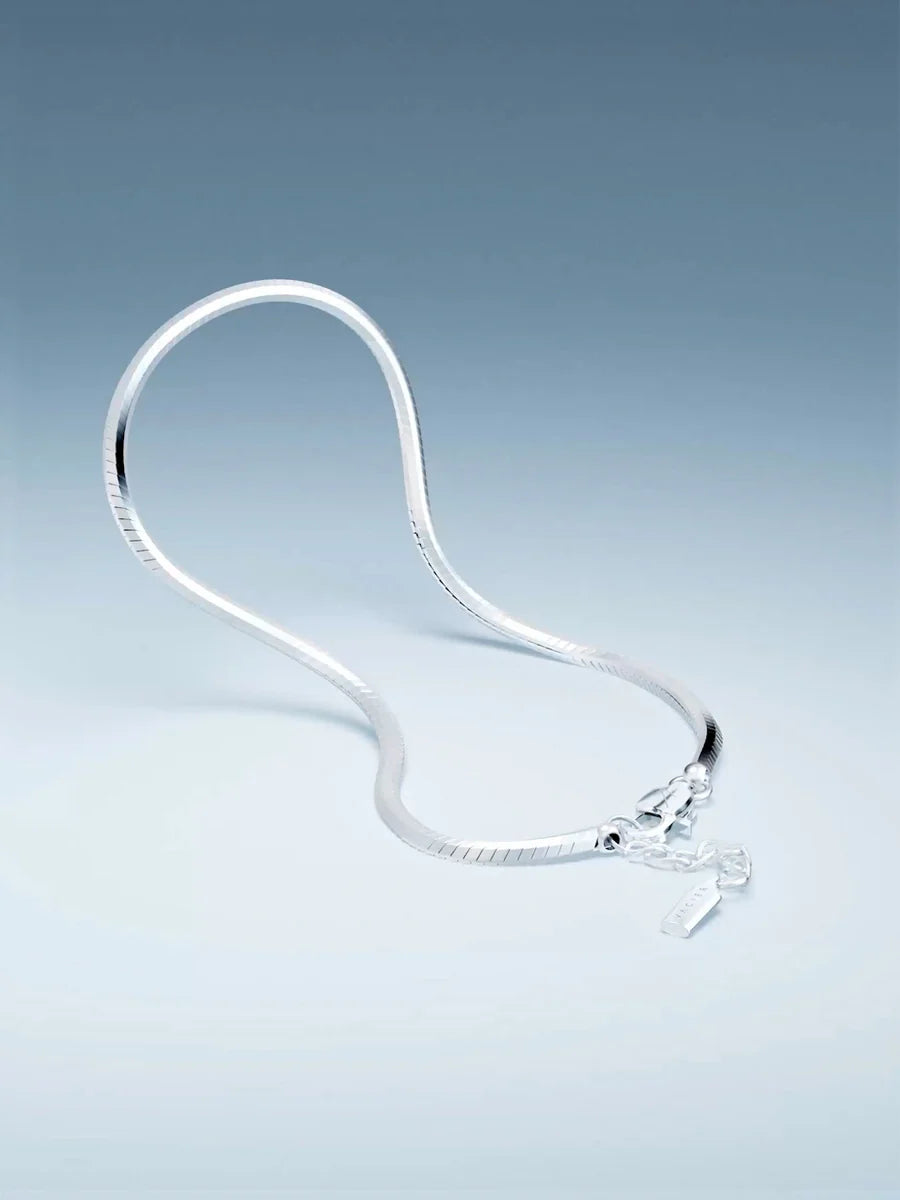 OCTAGON CHAIN BRACELET IN SILVER
