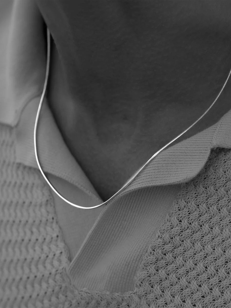 OCTAGON CHAIN NECKLACE IN SILVER